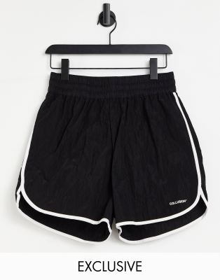 Black shorts on sale with white trim