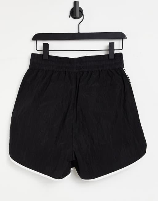 Piping Legging Shorts in night black