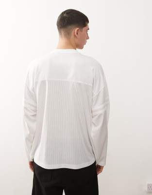 Collusion Unisex Sports Jersey In White