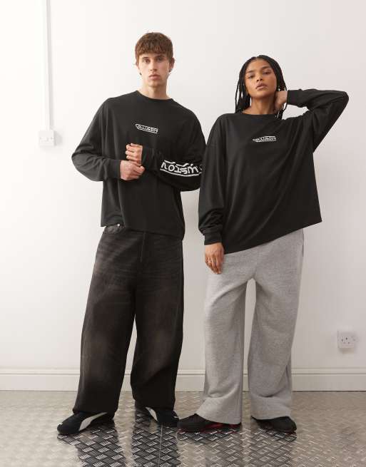 COLLUSION Unisex - Sports-T-shirt i airtex med logoprint, 2 af 4