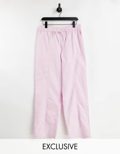 COLLUSION Unisex straight leg trouser in pink - view 1