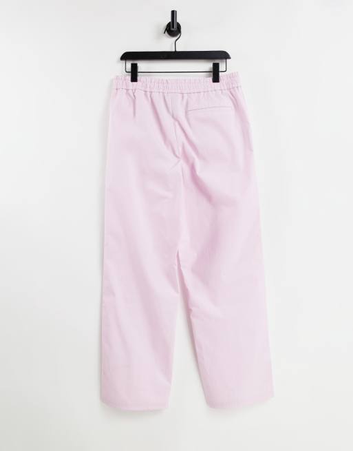 COLLUSION Unisex straight leg trouser in pink, 2 of 4