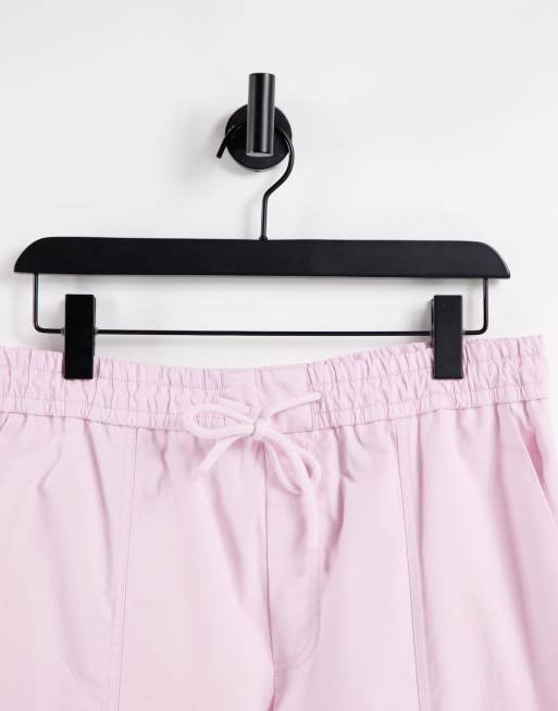COLLUSION Unisex straight leg trouser in pink, 4 of 4