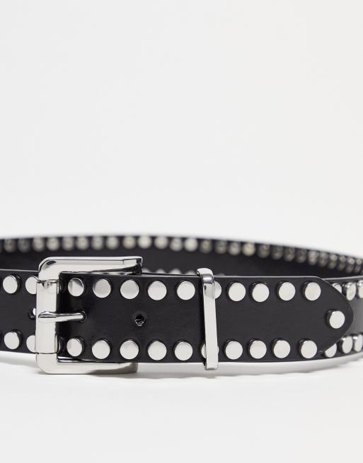 COLLUSION Unisex studded belt in black | ASOS