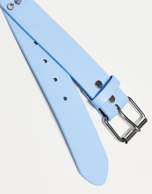 COLLUSION Unisex studded belt in blue | ASOS