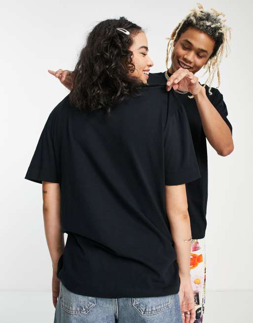 COLLUSION Unisex – Svart t-shirt i bomull - BLACK, 2 av 4