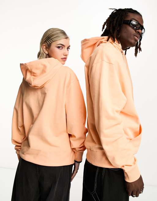 COLLUSION Unisex - Sweat à capuche à logo - Orange, 3 de 4