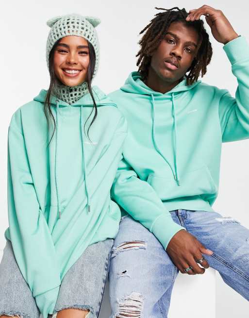 COLLUSION Unisex - Sweat à capuche à logo - Vert clair