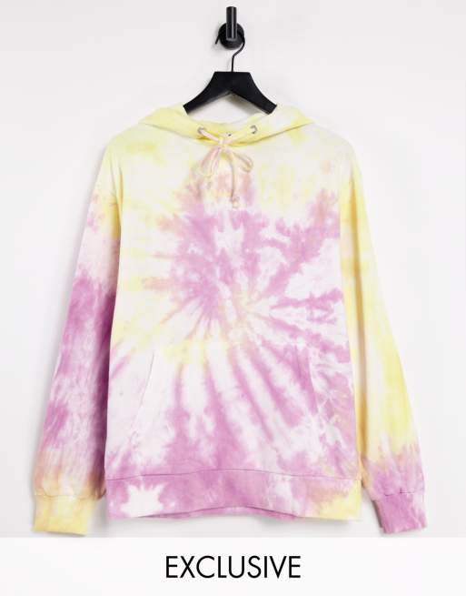 COLLUSION Unisex - Sweat à capuche d'ensemble effet tie-dye 