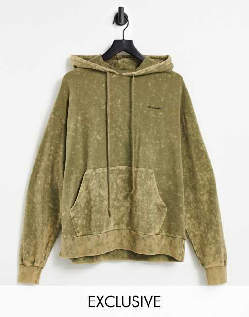 Collusion Unisex Sweat à Capuche Oversize Densemble Kaki Délavé Asos