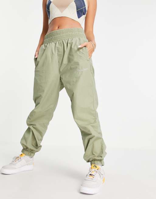 COLLUSION Unisex wide leg joggers with double waistband