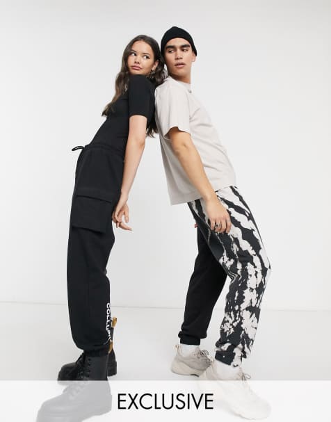 COLLUSION Unisex sweatpants with spliced tie dye