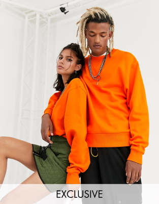 bright orange hoodie