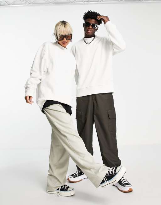 COLLUSION Unisex sweatshirt in ecru, 4 of 4