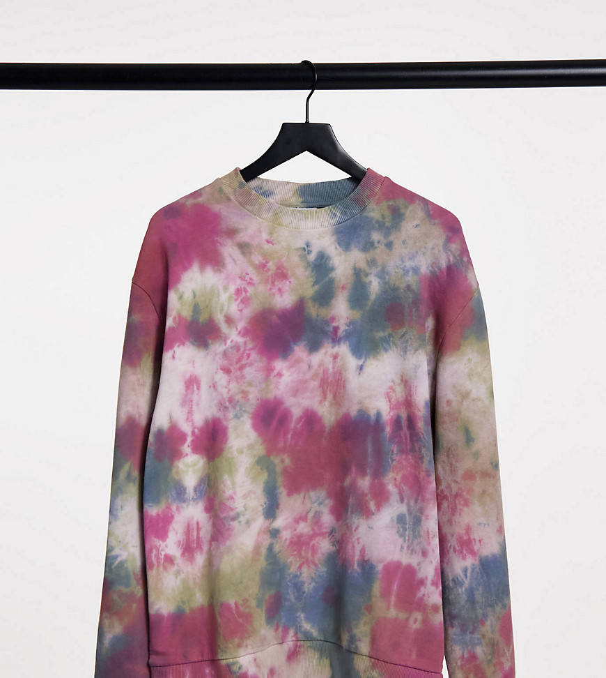 COLLUSION Unisex sweatshirt in multi color tie dye