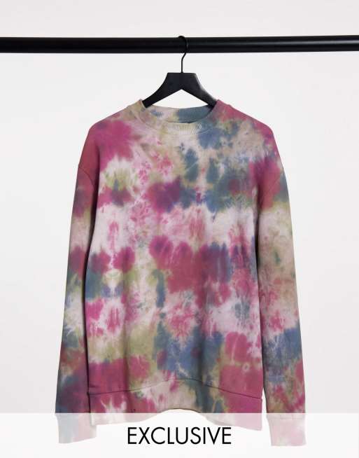 COLLUSION Unisex sweatshirt in multi colour tie dye