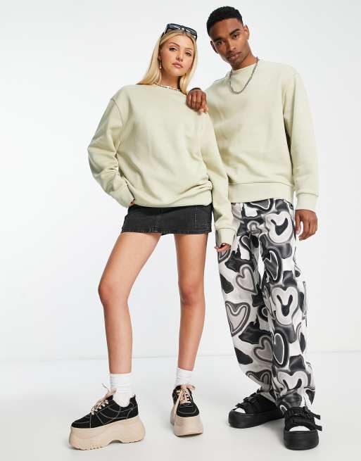 COLLUSION Unisex sweatshirt in stone | ASOS