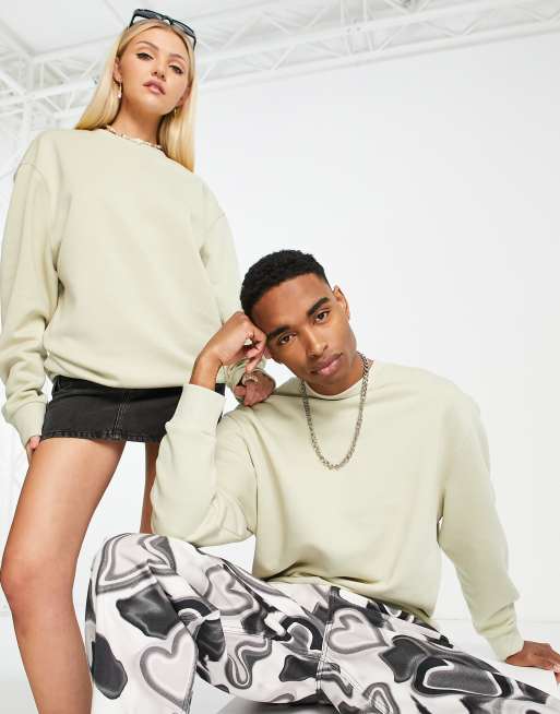 COLLUSION Unisex sweatshirt in stone | ASOS