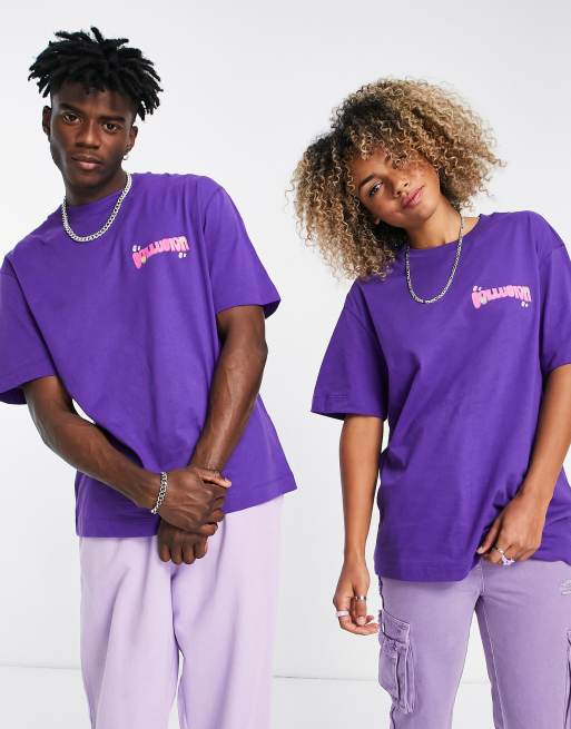 COLLUSION Unisex - T-shirt avec imprimé personnage - Violet | ASOS