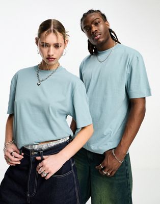 COLLUSION Unisex t-shirt in petrol blue - ASOS Price Checker