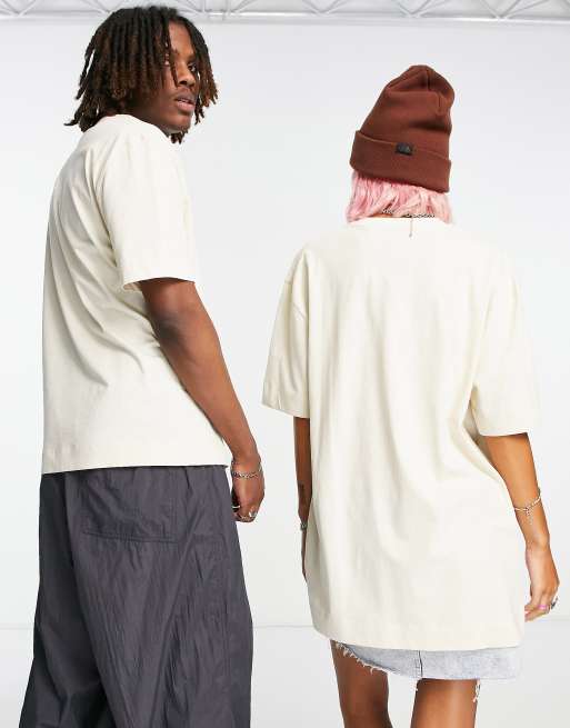 COLLUSION - Unisex t-shirt i bomuld med logo i råhvid, 2 af 4