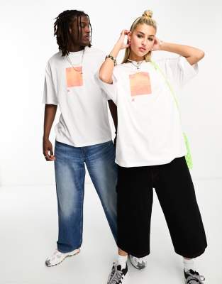 COLLUSION Unisex front print t-shirt in white - ASOS Price Checker
