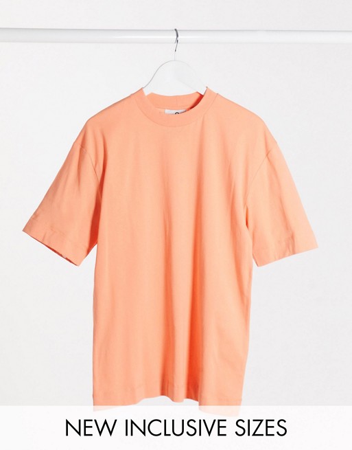COLLUSION Unisex t-shirt in bright coral