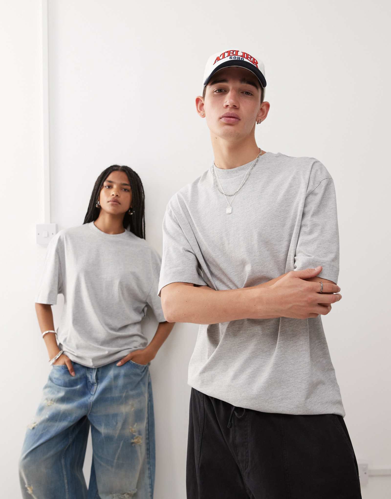 Футболка унисекс COLLUSION вересково-серого цвета