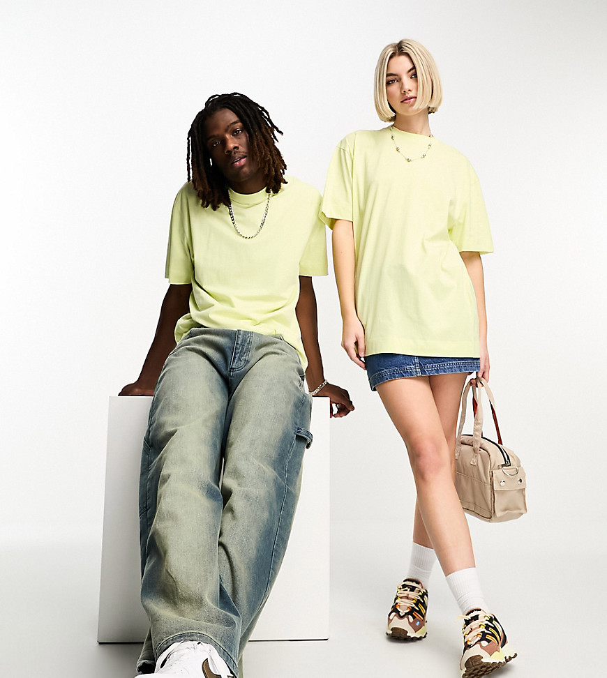 COLLUSION Unisex t-shirt in lime green