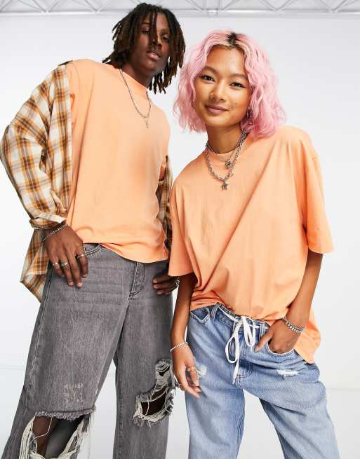 COLLUSION Unisex t-shirt in orange