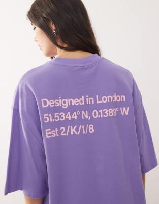 Collusion Unisex T-shirt In Purple