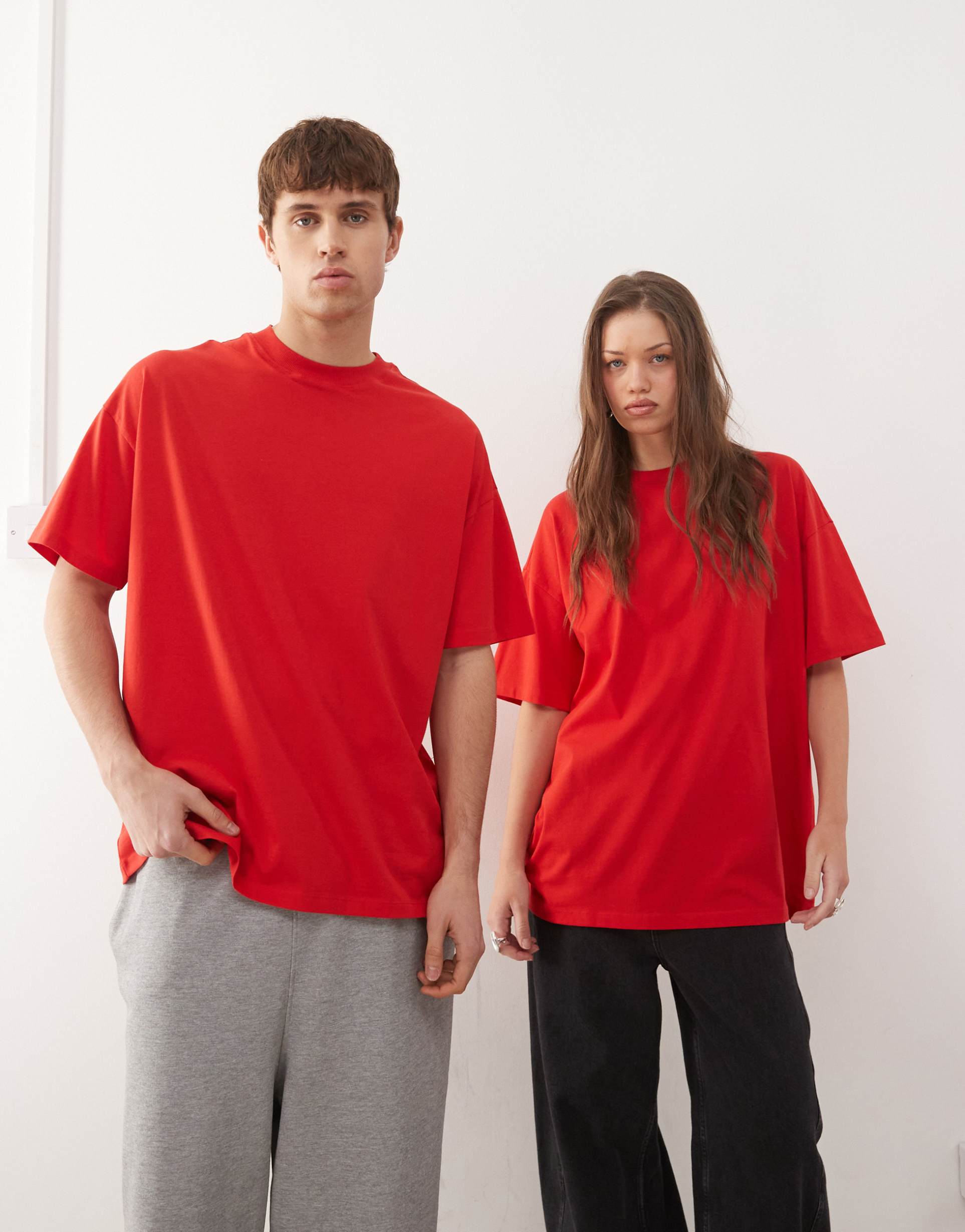 collusion unisex t-shirt in red