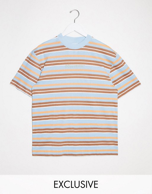 COLLUSION Unisex t-shirt in stripe