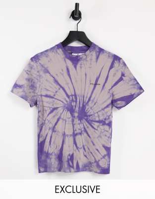 COLLUSION Unisex – T-Shirt in Vintage-Passform mit Batikmuster und Logoprint - view 1