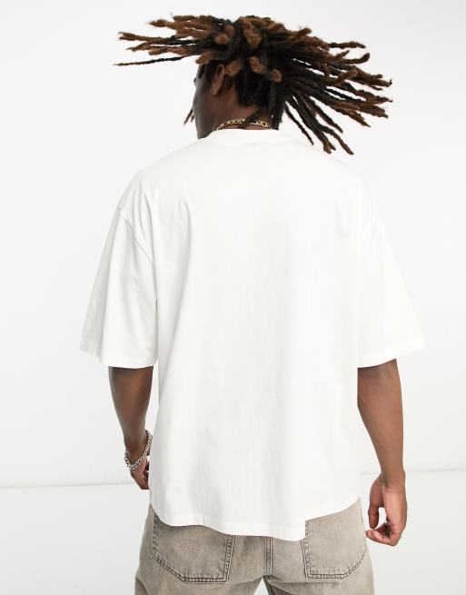 COLLUSION Unisex - T-shirt met logo in gebroken wit, 2 van 4