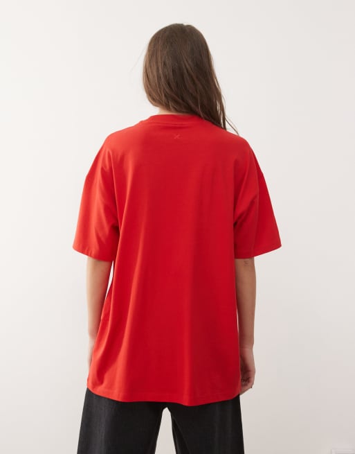 COLLUSION Unisex - T-shirt rossa, 4 di 4
