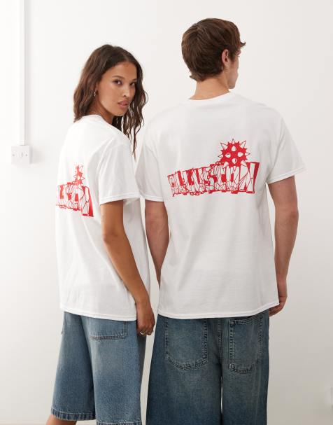 COLLUSION Unisex - T-shirt skater fit a con stampa - view 1