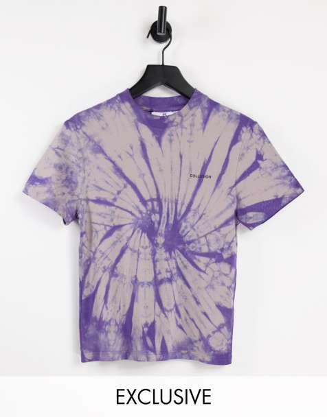 COLLUSION Unisex - T-shirt vintage tie-dye con stampa logo - view 1