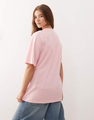 Collusion Unisex T-shirt With Logo Print In Pink