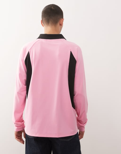COLLUSION Unisex - Top de football à manches longues - Rose, 4 de 4