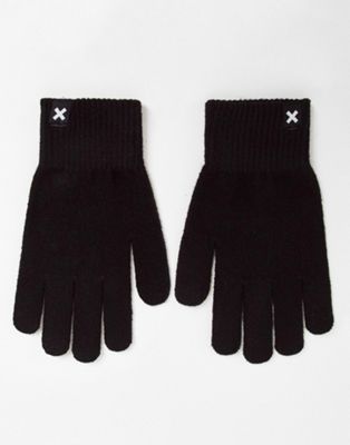COLLUSION Unisex touch screen knitted gloves in black - ASOS Price Checker