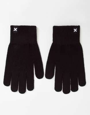 COLLUSION Unisex touch screen knitted gloves in black - ASOS Price Checker