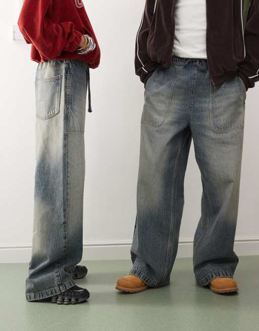 Stonewash Track Jean