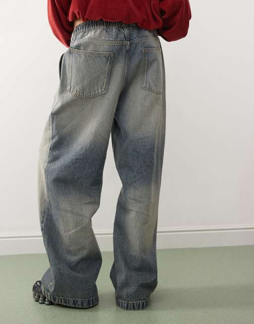 Stonewash Track Jean