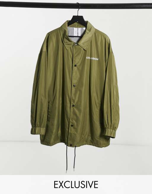COLLUSION Unisex – Trainerjacke in Khaki