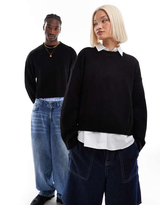 COLLUSION Unisex - Trui in zwart
