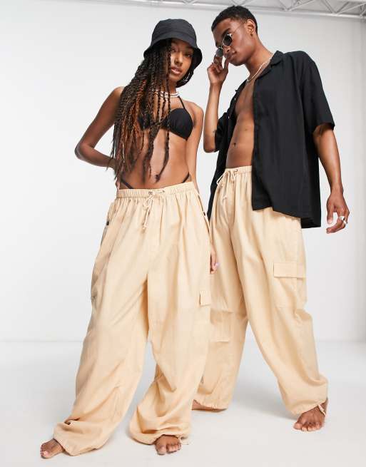 COLLUSION Unisex utility beach combat pants