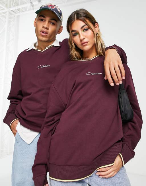 Vintage deals burgundy sweatshirt