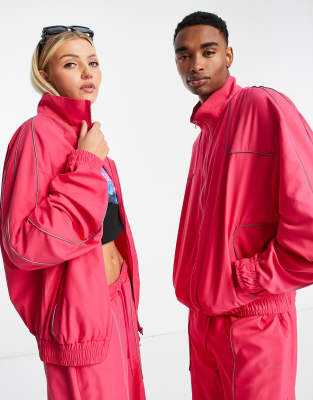 COLLUSION Unisex - Veste de survêtement d'ensemble - Rose vif | ASOS