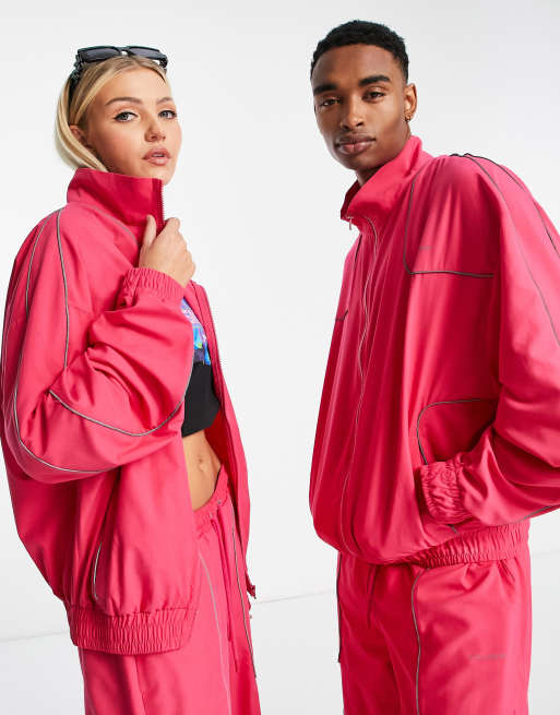 COLLUSION Unisex - Veste de survêtement d'ensemble - Rose vif